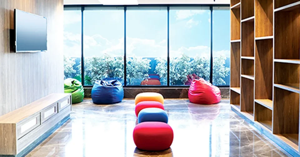 Modern living room with TV unit